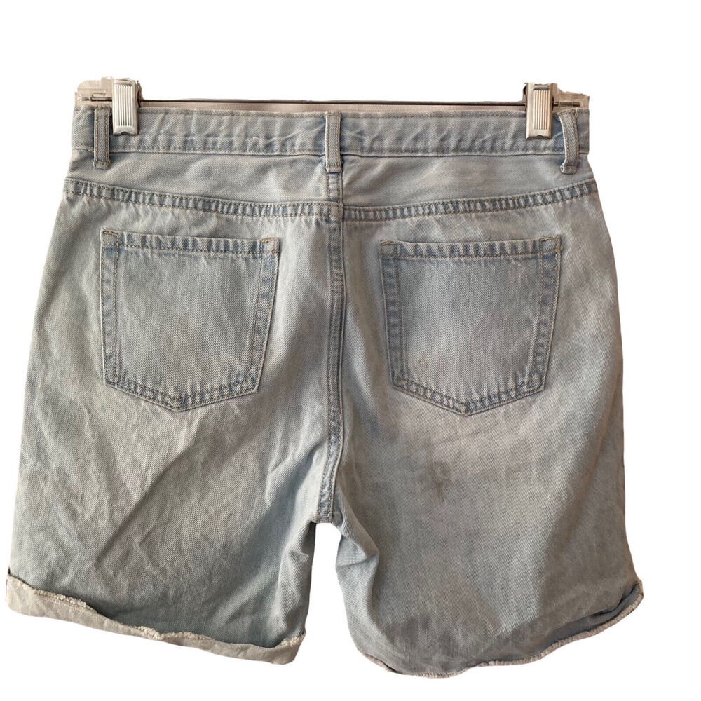 Childrens Place Shorts Bermuda light Wash Distressed Girls Size 14 - Picture 2 of 5